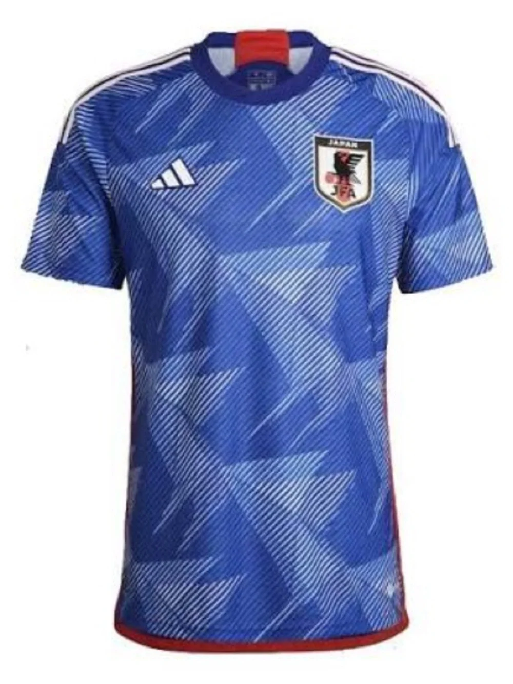 adidas Men’s Blue Japan Football Shirt with Red Trim - Picture 1 of 4